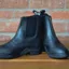 Hy Waxed Leather Zip Jodhpur Boot - Black